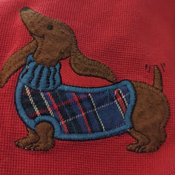 Healthtex vintage red embroidered dog top size 24 months - Picture 3 of 5